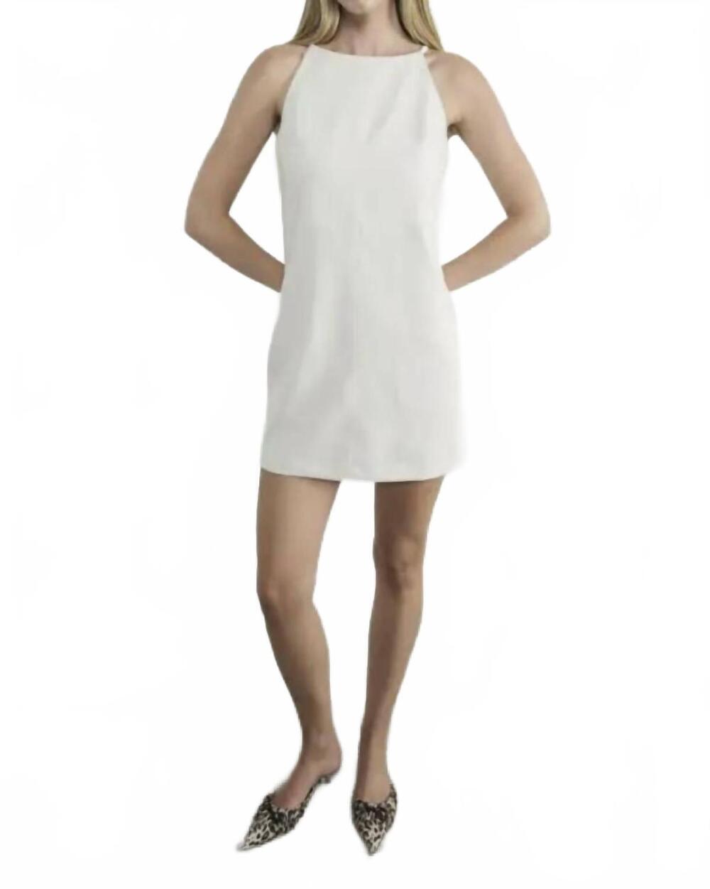 NEW AARON & AMBER halter dress in cream